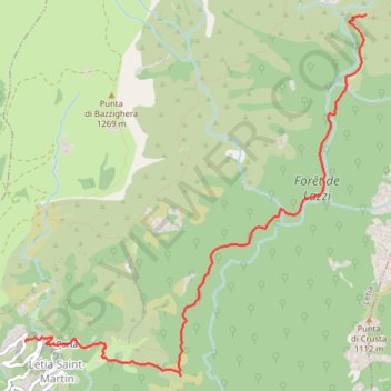 Trace GPS Liamone, itinéraire, parcours