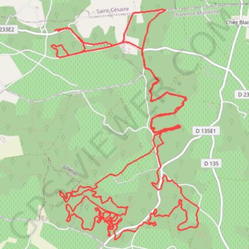 Trace GPS Rando forêt de Saint Sauvant, itinéraire, parcours