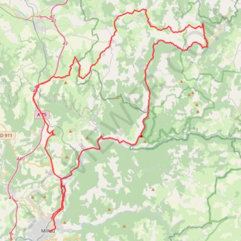 Trace GPS Les gorges du Tarn, itinéraire, parcours