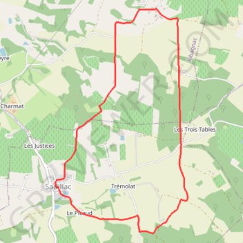 Trace GPS Boucle de Sadillac - Sadillac, itinéraire, parcours