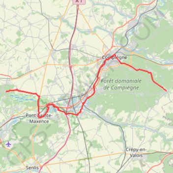 Trace GPS itineraire_Labruyère_Pierrefonds, itinéraire, parcours