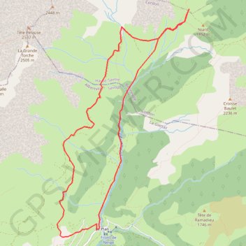 Trace GPS Col de Niard, itinéraire, parcours