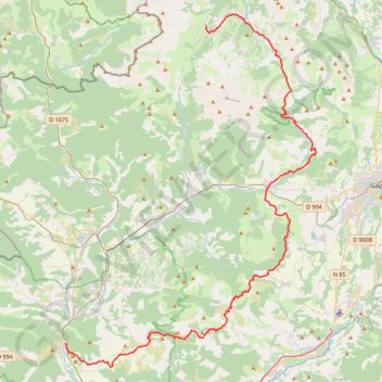 Trace GPS GR94 Randonnée de Agnières-en-Dévoluy à Serres (Hautes-Alpes), itinéraire, parcours