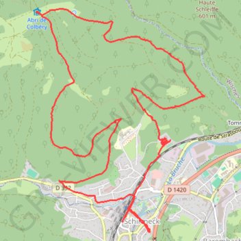 Trace GPS Schirmeck - Abri de Colbéry, itinéraire, parcours