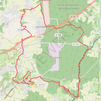 Trace GPS Petit Tour en Forêt de La Braconne, itinéraire, parcours