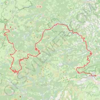 Trace GPS Viron en Ardèche, itinéraire, parcours