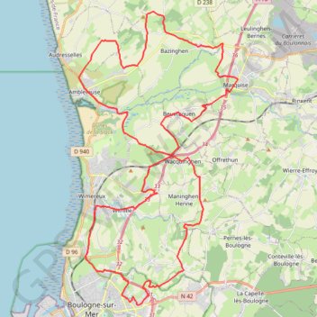 Trace GPS Rando Green - Saint-Martin-Boulogne, itinéraire, parcours