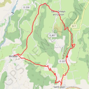Trace GPS Les Balmes de Montbrun - Mirabel, itinéraire, parcours