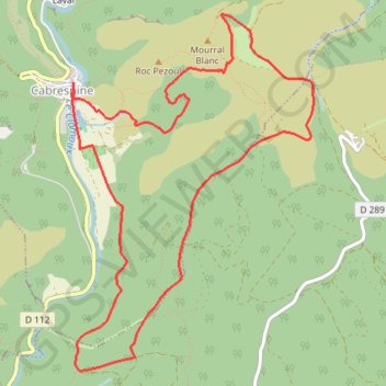 Trace GPS Cabrespine - Condamine, itinéraire, parcours