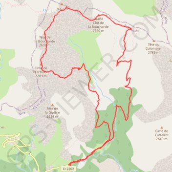 Trace GPS Cime de L'Eschillon, itinéraire, parcours