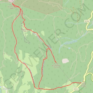 Trace GPS Traversée du Mont Joigny, de la Pointe de la Gorgeat à la Pointe de la Bornée, itinéraire, parcours
