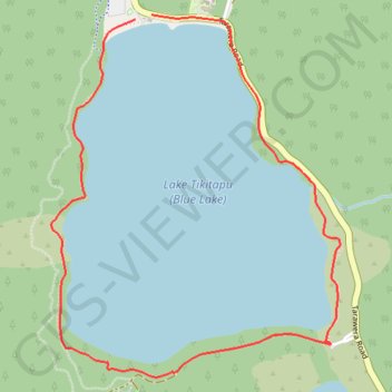 Trace GPS Lake Tikitapu (Blue Lake), itinéraire, parcours