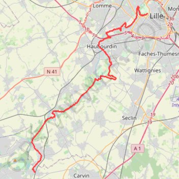 Trace GPS Route du Louvre, itinéraire, parcours