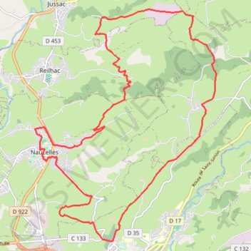 Trace GPS Semi-marathon de Naucelles, itinéraire, parcours