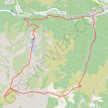 Trace GPS Arête de Saint-Eutrope, itinéraire, parcours