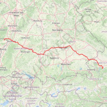 Trace GPS Itinéraire de Riedseltz, Riedseltz à Gmundnerberg 91-95, 4813 Altmünster am Traunsee, Autriche, itinéraire, parcours