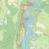 Trace GPS parcours lac de vouglans court, itinéraire, parcours