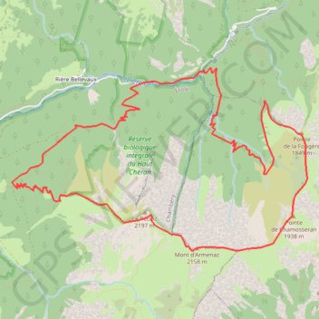 Trace GPS Mont Pecloz par les Arrêtes, itinéraire, parcours