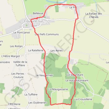 Trace GPS Sur les traces de Ronsard, itinéraire, parcours