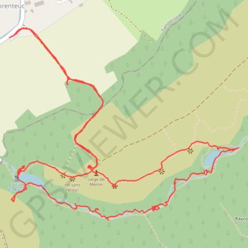 Trace GPS Forêt de Paimpont - petit tour au Val sans Retour, itinéraire, parcours