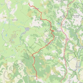 Trace GPS Traversée de la Lozère, itinéraire, parcours