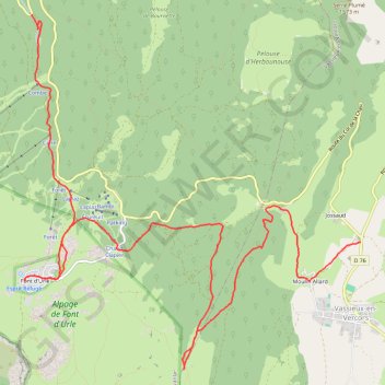 Trace GPS Traversée Fond d'Urle Vassieux, itinéraire, parcours