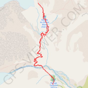 Trace GPS Du Pré de Madame Carle au Glacier Blanc, itinéraire, parcours