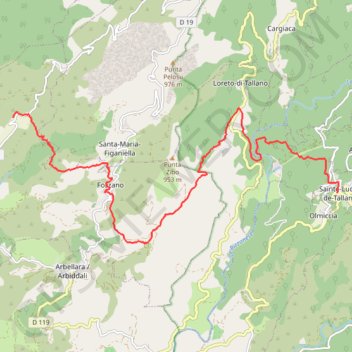 Trace GPS Mare a Mare Sud - De Santa Lucia di Tallano à Burgo, itinéraire, parcours