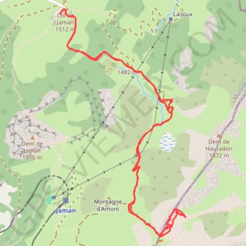 Trace GPS Arête des Gais alpins, itinéraire, parcours
