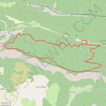 Trace GPS Forêt de Saou - le grand Pomerolle, itinéraire, parcours