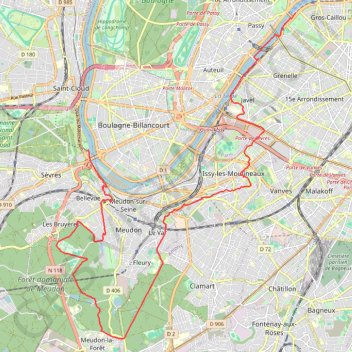 Trace GPS Marche nordique ECOTRAIL Paris, itinéraire, parcours