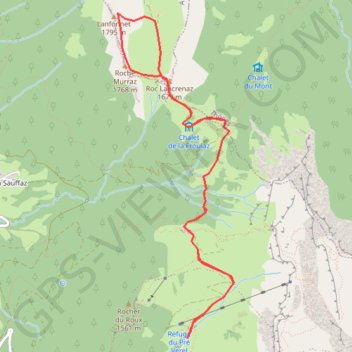 Trace GPS Roc de Lancrenaz, itinéraire, parcours