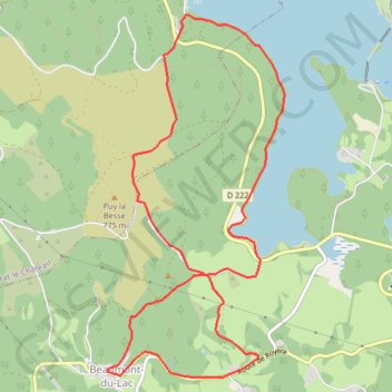 Trace GPS Vasivière en Limousin, itinéraire, parcours