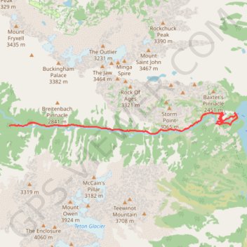 Trace GPS Cascade Canyon, itinéraire, parcours