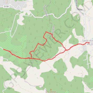 Trace GPS Saint Antonin, itinéraire, parcours