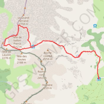 Trace GPS COL de Charnier - tête de Valonpierra, itinéraire, parcours