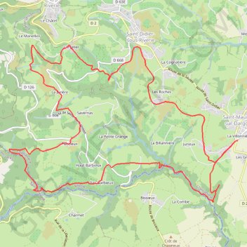 Trace GPS Saint Maurice sur Dragoire (69), itinéraire, parcours
