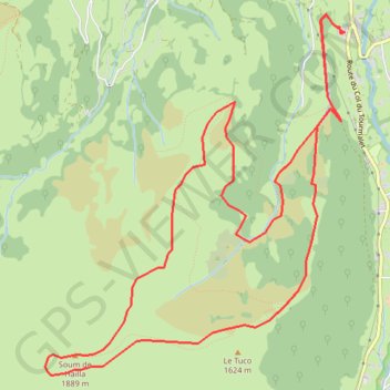 Trace GPS Le Soum de l'Hailla, itinéraire, parcours