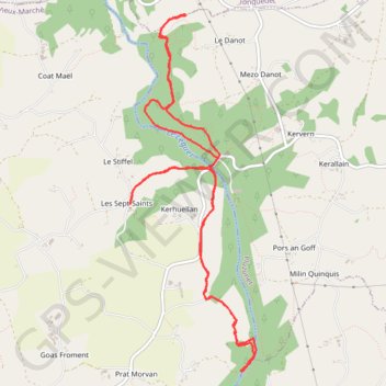 Trace GPS Septs Saints Léguer Trégor, itinéraire, parcours