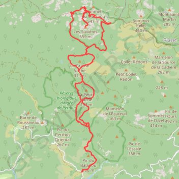 Trace GPS Col de Belle Barbe à aux Suviéres, itinéraire, parcours
