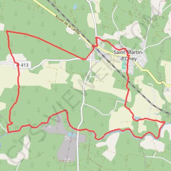 Trace GPS Saint-Martin-d'Oney - Au bon souvenir des bateliers de la Midouze, itinéraire, parcours