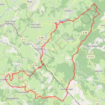 Trace GPS boucle grand VTT rando cretes 52 km-16262534, itinéraire, parcours