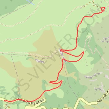 Trace GPS GPX Download: Granges de Grascoueou Circuit à partir de Aulon, itinéraire, parcours