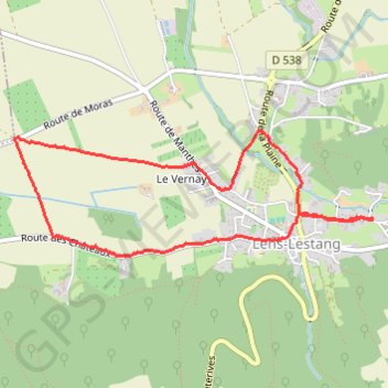 Trace GPS Par la Route des Châteaux - LENS LESTANG (26), itinéraire, parcours