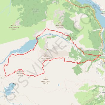Trace GPS Punta Tarmañones-Pimindulluela, itinéraire, parcours