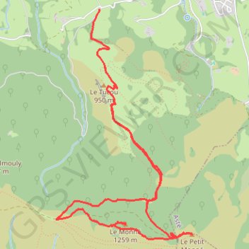 Trace GPS 2018-05-11 Le Monné, itinéraire, parcours