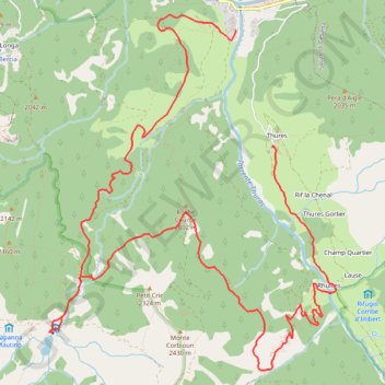 Trace GPS Thures Chabaud le Lago Nero, itinéraire, parcours