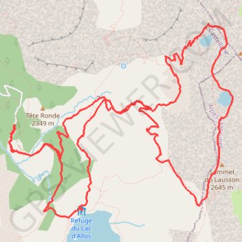 Trace GPS Mercantour - Lac d'Allos - Lac de la Petite Cayolle - Lac des Garrets, itinéraire, parcours