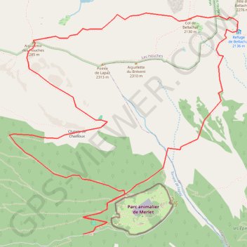 Trace GPS Aiguillettes des Houches, depuis le Parc de Merlet, itinéraire, parcours