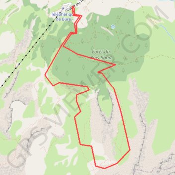 Trace GPS Tour de la Crête d'Ane, itinéraire, parcours